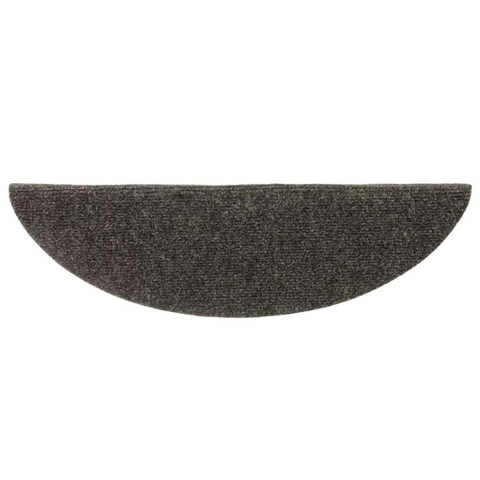 Covorașe pentru scări autoadezive, 15 buc., 56x17x3 cm, antracit, semirotunde WALTI