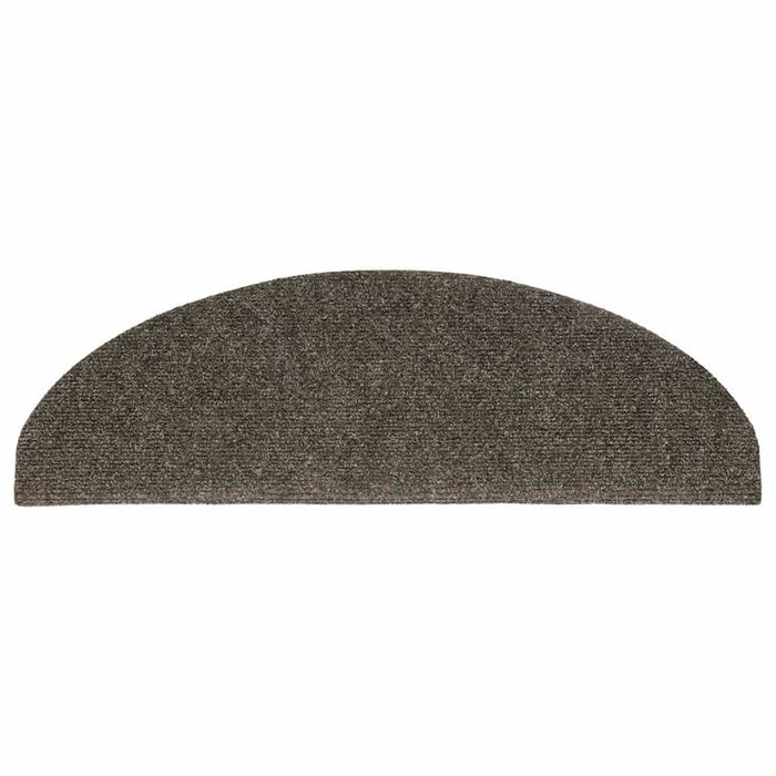 Covorașe pentru scări autoadezive, 15 buc., 65x21x4 cm, antracit, semirotunde, mari WALTI