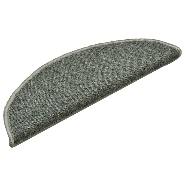 Covorașe pentru scări, 15 buc., 56x17x3 cm, verde închis, semirotunde - WALTI WALTI