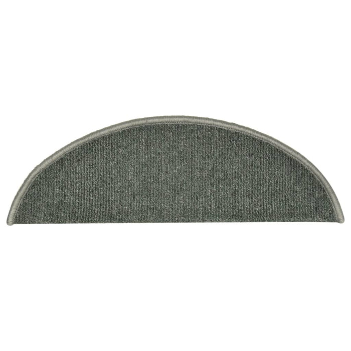 Covorașe pentru scări, 15 buc., 56x17x3 cm, verde închis, semirotunde - WALTI WALTI