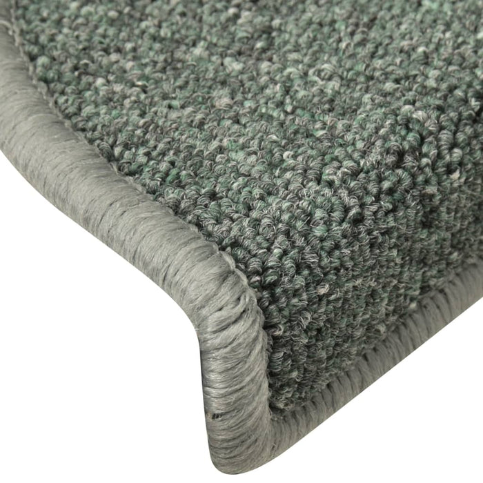 Covorașe pentru scări, 15 buc., 56x17x3 cm, verde închis, semirotunde - WALTI WALTI
