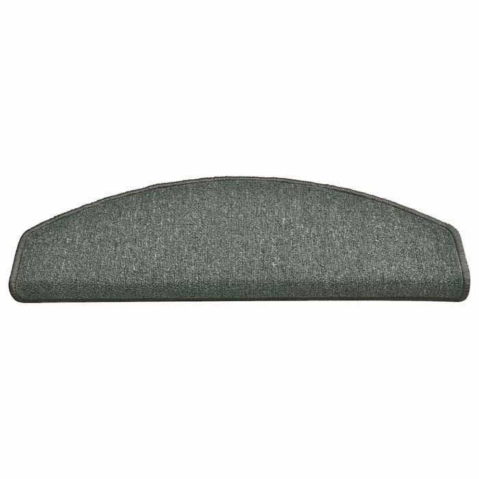 Covorașe pentru scări, 15 buc., 65x24x4 cm, verde închis, semirotunde, mari - WALTI WALTI