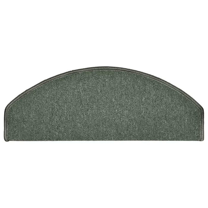 Covorașe pentru scări, 15 buc., 65x24x4 cm, verde închis, semirotunde, mari - WALTI WALTI