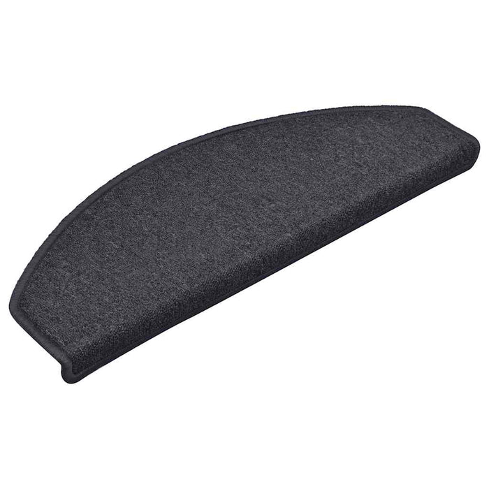 Covorașe pentru scări, 15 buc., 65x24x4 cm, gri închis și albastru, semirotunde, mari - WALTI WALTI