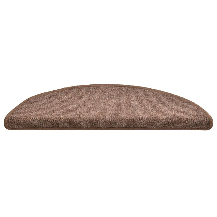 Covorașe pentru scări, 15 buc., 56x17x3 cm, maro, semirotunde - WALTI WALTI