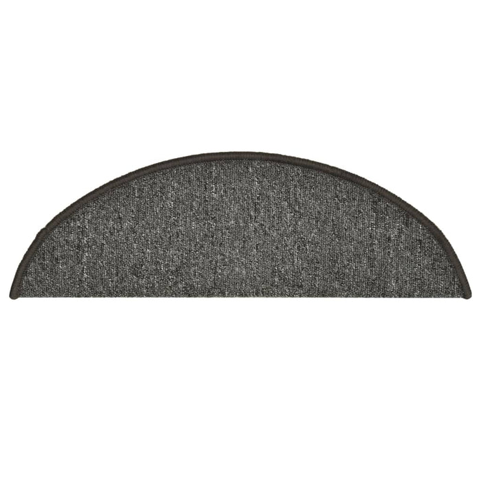 Covorașe pentru scări, 15 buc., 56x17x3 cm, gri închis, semirotunde - WALTI WALTI