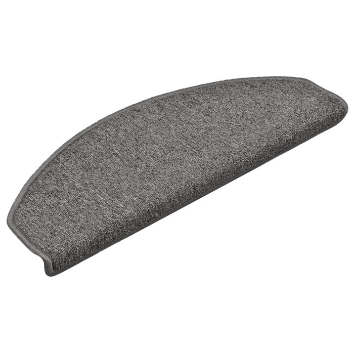 Covorașe pentru scări, 15 buc., 65x24x4 cm, gri închis, semirotunde, mari - WALTI WALTI