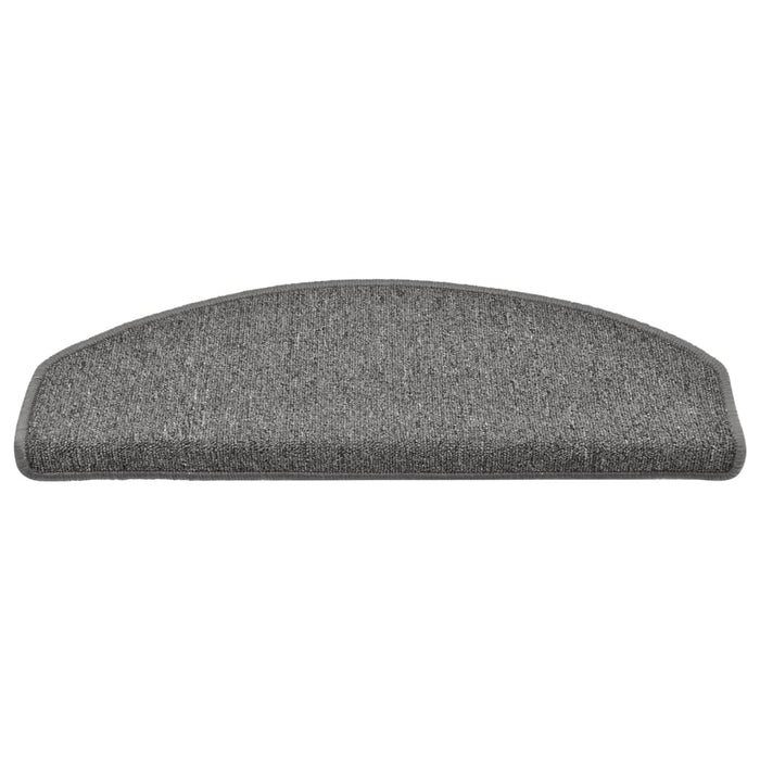 Covorașe pentru scări, 15 buc., 65x24x4 cm, gri închis, semirotunde, mari - WALTI WALTI