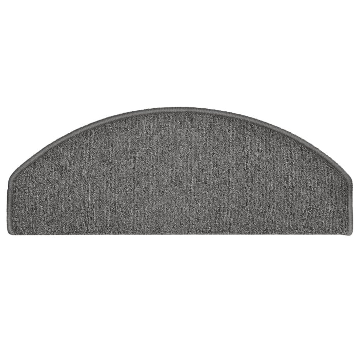 Covorașe pentru scări, 15 buc., 65x24x4 cm, gri închis, semirotunde, mari - WALTI WALTI