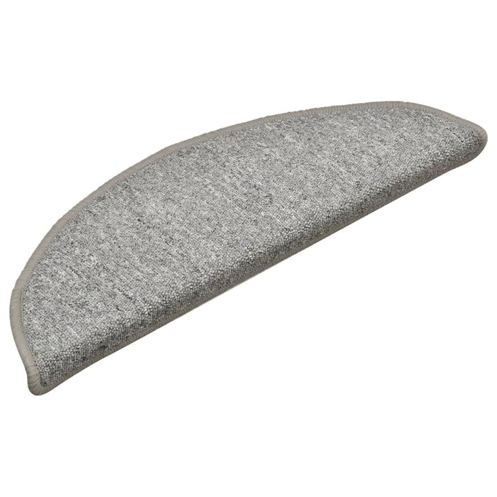 Covorașe pentru scări, 15 buc., 56x17x3 cm, gri deschis, semirotunde - WALTI WALTI