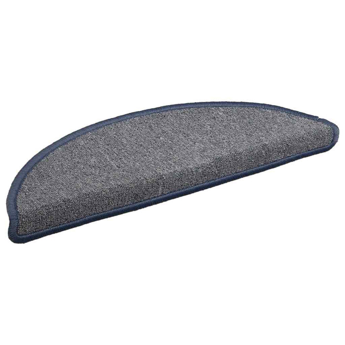 Covorașe pentru scări, 15 buc., 56x17x3 cm, gri deschis și albastru, semirotunde - WALTI WALTI