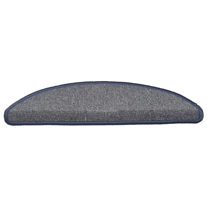Covorașe pentru scări, 15 buc., 56x17x3 cm, gri deschis și albastru, semirotunde - WALTI WALTI