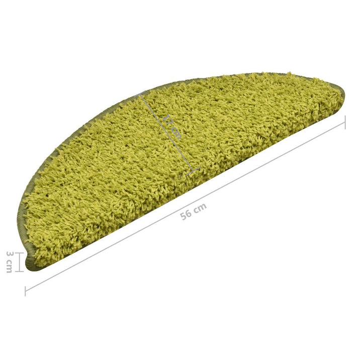 Covorașe pentru trepte scară, 15 buc., verde, 56x17x3 cm - WALTI WALTI