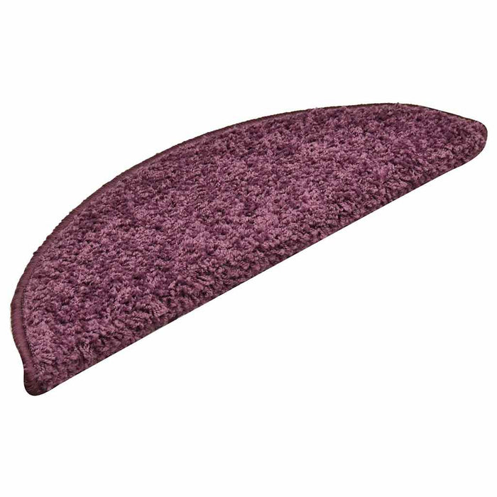 Covorașe pentru scări, 15 buc., 56x17x3 cm, violet închis, semirotunde - WALTI WALTI