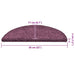 Covorașe pentru scări, 15 buc., 56x17x3 cm, violet închis, semirotunde - WALTI WALTI