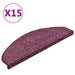 Covorașe pentru scări, 15 buc., 65x21x4 cm, violet închis, semirotunde, mari - WALTI WALTI