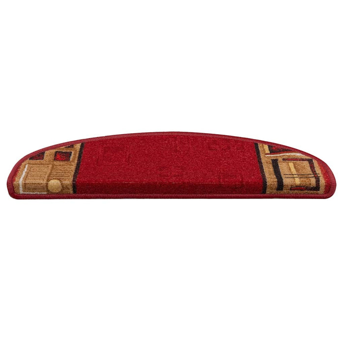 Covorașe scări autoadezive, 15 buc., roșu, 65 x 21 x 4 cm - WALTI WALTI