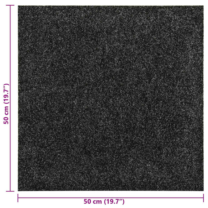Covor 20 pcs Negru 50 x 50 cm Bitum WALTI