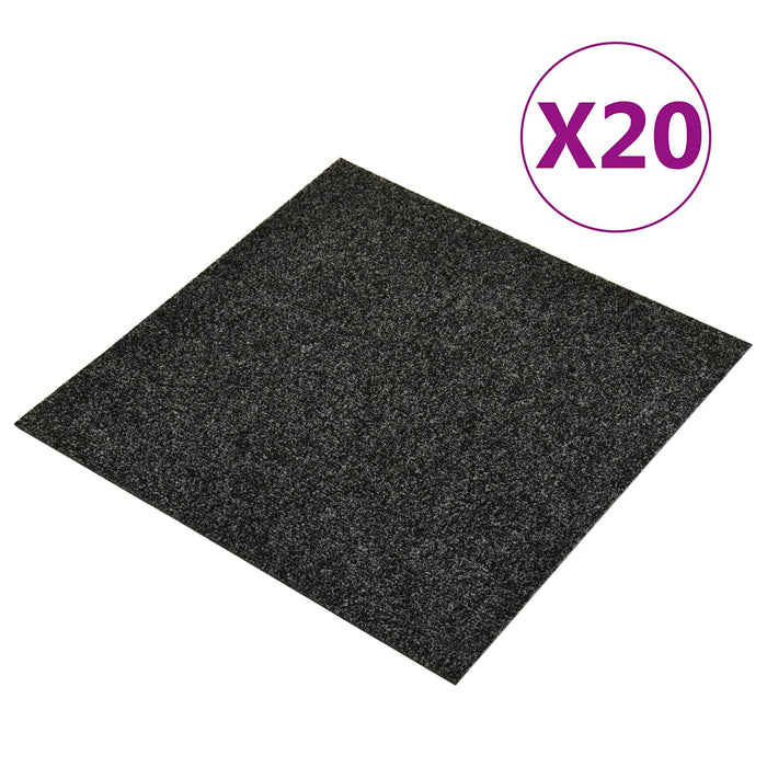 Covor 20 pcs Negru 50 x 50 cm Bitum WALTI