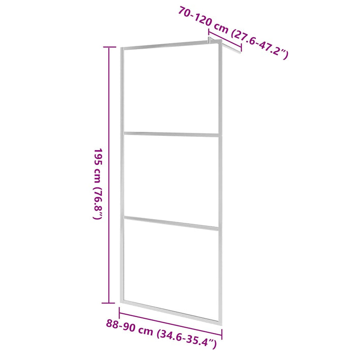 Paravan de duș walk-in, 90 x 195 cm, sticlă ESG transparentă WALTI