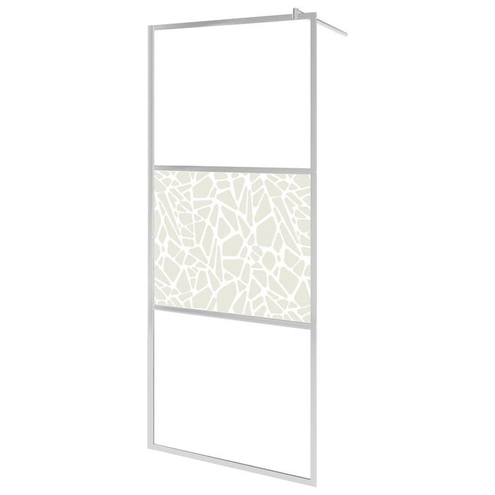 Paravan de duș walk-in, 90 x 195 cm, sticlă ESG, model piatră - WALTI WALTI