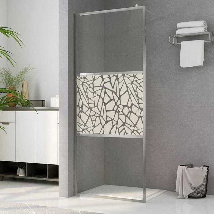 Paravan de duș walk-in, 90 x 195 cm, sticlă ESG, model piatră - WALTI WALTI