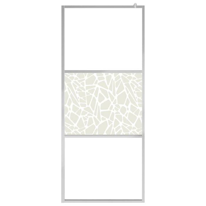 Paravan de duș walk-in, 100 x 195 cm, sticlă ESG, model piatră - WALTI WALTI