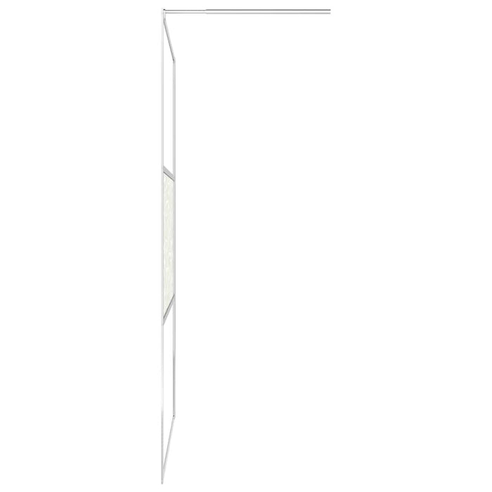 Paravan de duș walk-in, 140 x 195 cm, sticlă ESG, model piatră WALTI