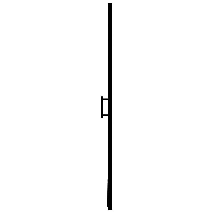 Ușă de duș, negru, 91 x 195 cm, sticlă securizată mată - WALTI WALTI