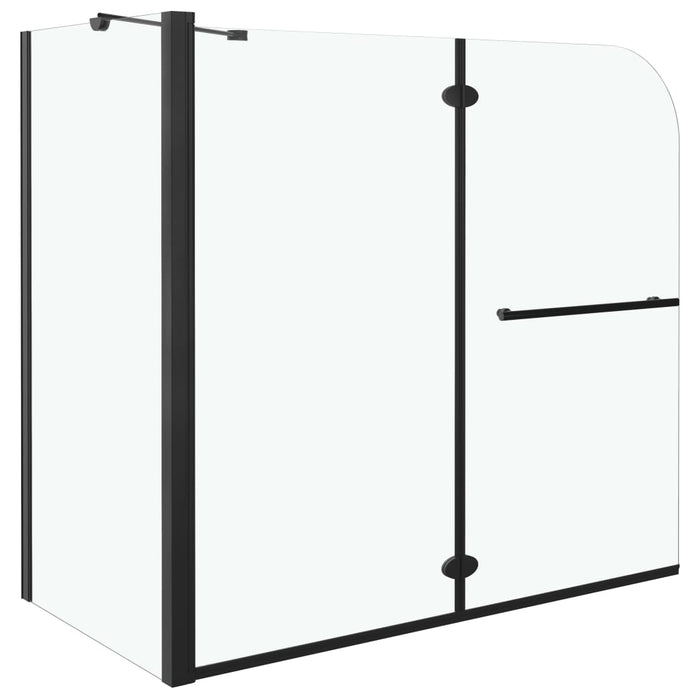 Cabină de duș dublu-pliabilă, negru, 120x68x130 cm, ESG - WALTI WALTI