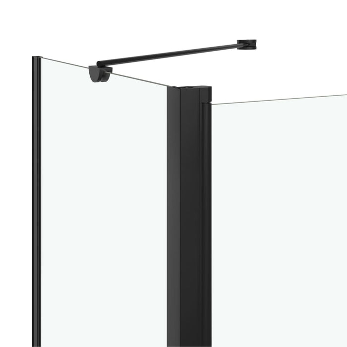 Cabină de duș dublu-pliabilă, negru, 120x68x130 cm, ESG - WALTI WALTI