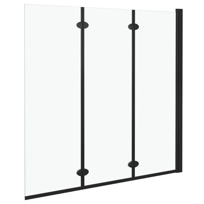 Cabină de duș pliabilă, 3 panouri, negru, 130 x 138 cm, ESG - WALTI WALTI