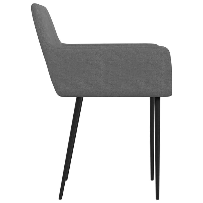 Scaune de bucătărie, 2 buc., gri închis, material textil WALTI