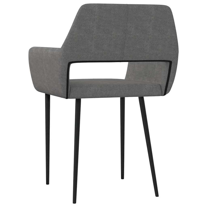 Scaune de bucătărie, 2 buc., gri închis, material textil WALTI