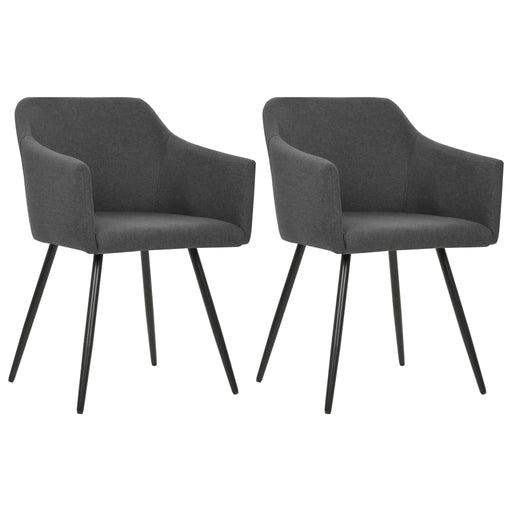 Scaune de bucătărie, 2 buc., gri închis, material textil - WALTI WALTI