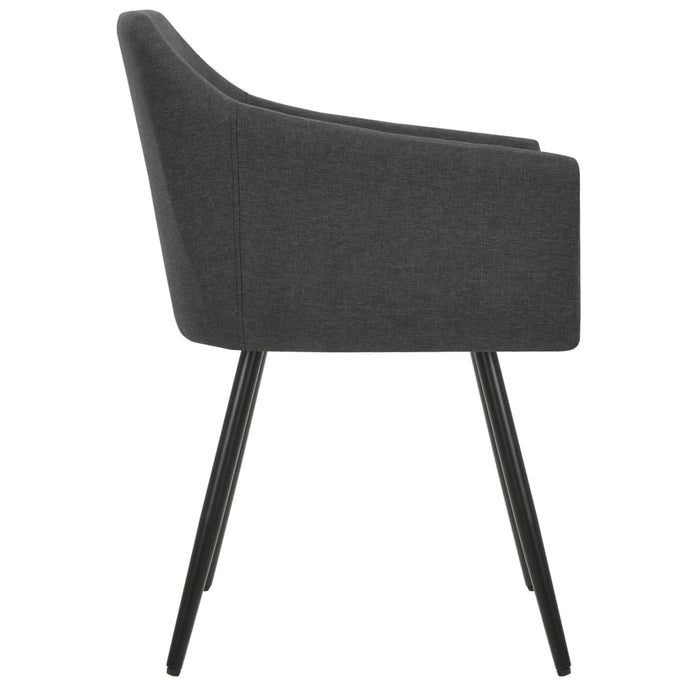 Scaune de bucătărie, 2 buc., gri închis, material textil - WALTI WALTI