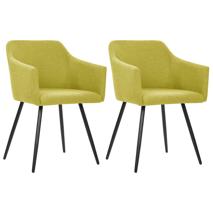 Scaune de bucătărie, 2 buc., verde, material textil WALTI