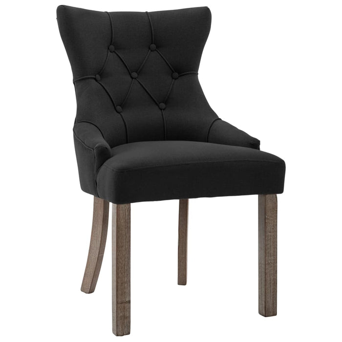 Scaune de bucătărie, 2 buc. negru, textil WALTI