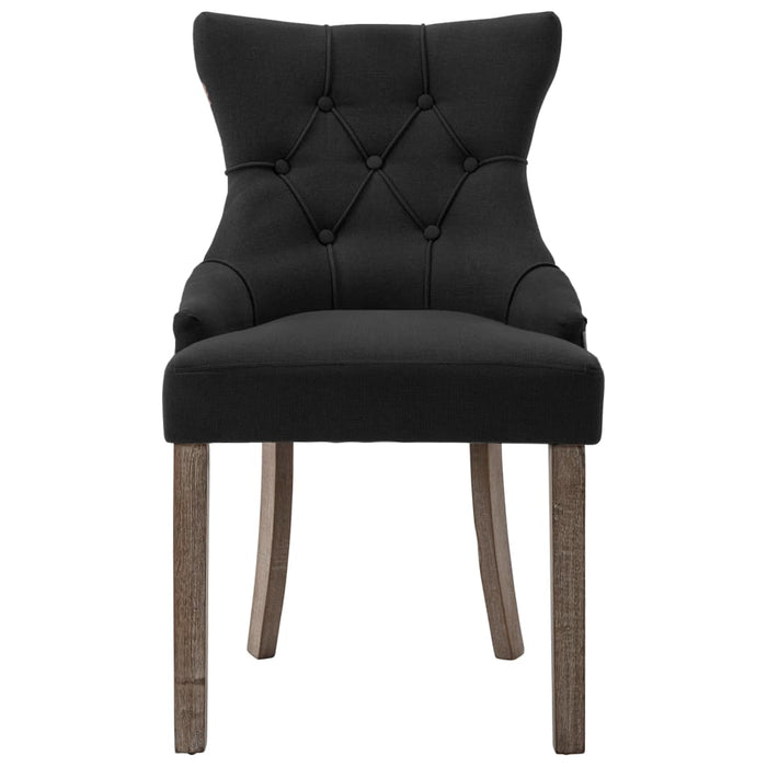Scaune de bucătărie, 2 buc. negru, textil WALTI