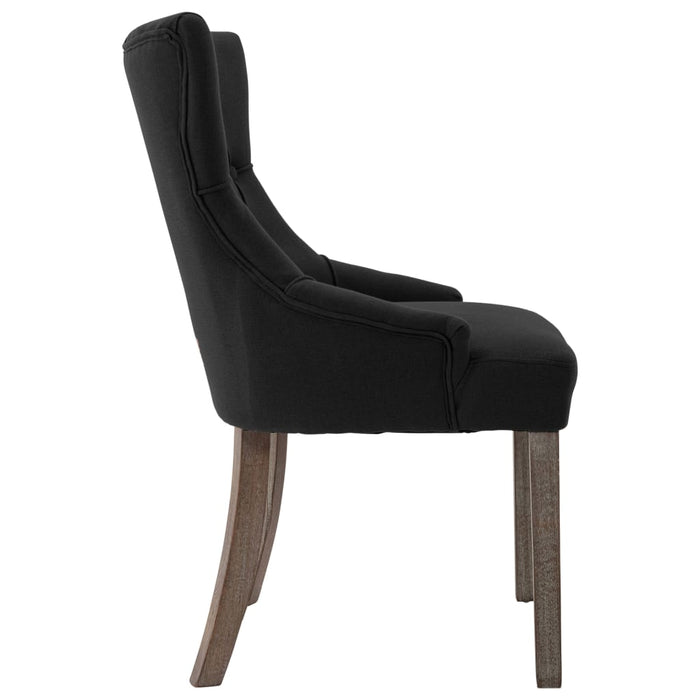 Scaune de bucătărie, 2 buc. negru, textil WALTI