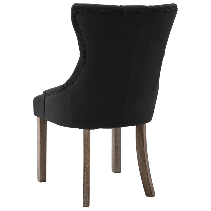 Scaune de bucătărie, 2 buc. negru, textil WALTI