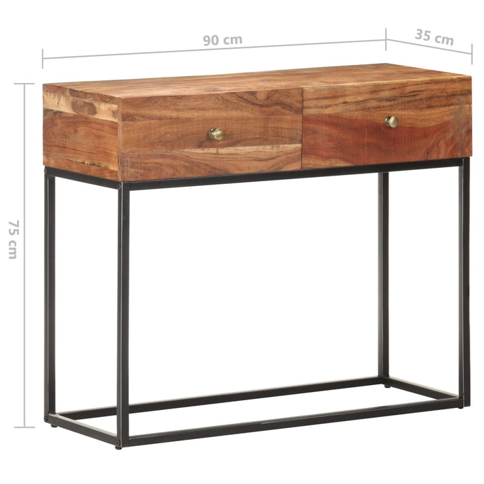 Masă consolă, 90 x 35 x 75 cm, lemn masiv de acacia WALTI