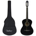 Chitară clasică pentru începători, cu husă, negru, 4/4 39" - WALTI WALTI