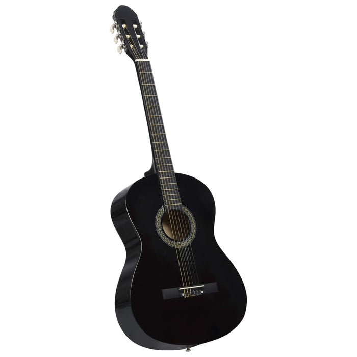 Chitară clasică pentru începători, cu husă, negru, 4/4 39" - WALTI WALTI