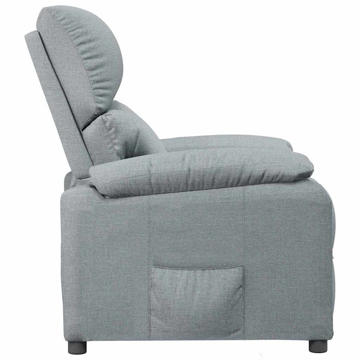Fotoliu rabatabil, gri deschis, material textil WALTI