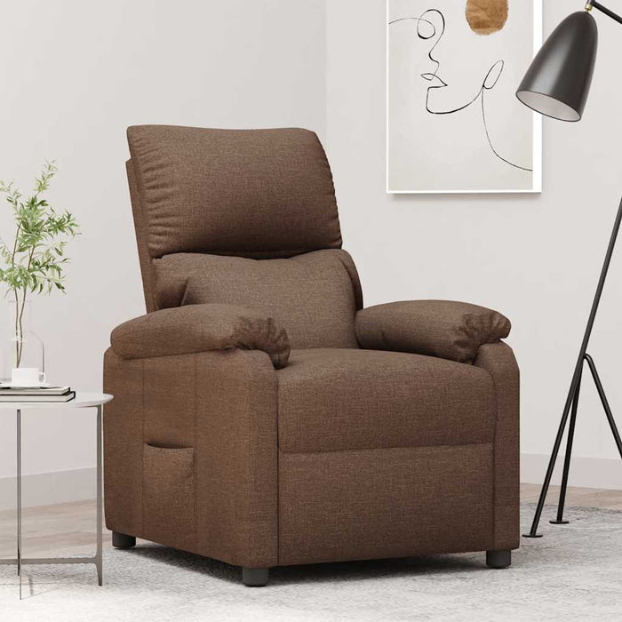 Fotoliu rabatabil, maro, material textil WALTI