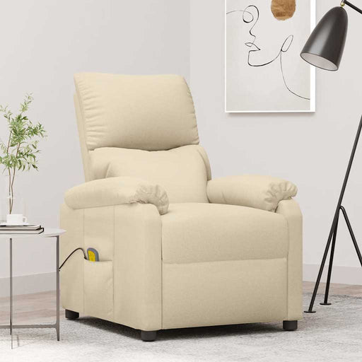 Fotoliu de masaj, crem, material textil - WALTI WALTI