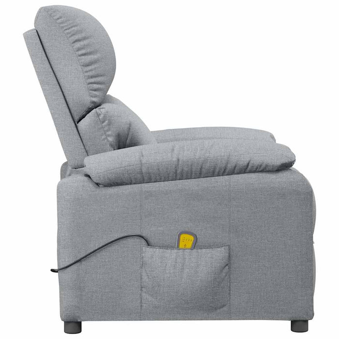 Fotoliu de masaj, gri deschis, material textil - WALTI WALTI