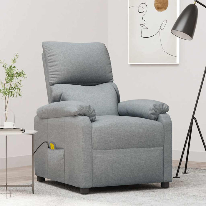 Fotoliu de masaj, gri deschis, material textil - WALTI WALTI