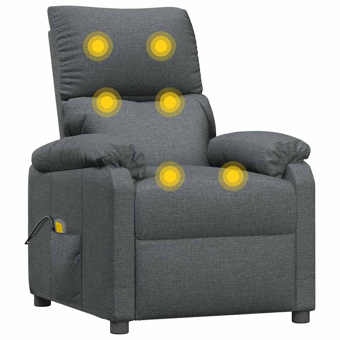 Fotoliu de masaj, gri închis, material textil WALTI
